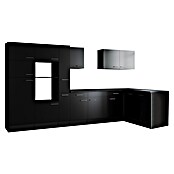 Respekta Olivia Winkelküche (Breite: 370 cm, Schwarz, Ohne Elektrogeräte) | BAUHAUS