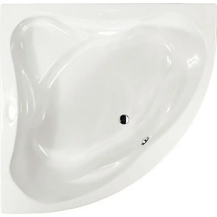 Calmwaters Eckbadewanne Original - Sanitäracryl, Weiß - Eckbadewanne aus weißem Sanitäracryl mit integriertem Ab- und Überlauf für entspannende Bäder im modernen Badezimmer.
