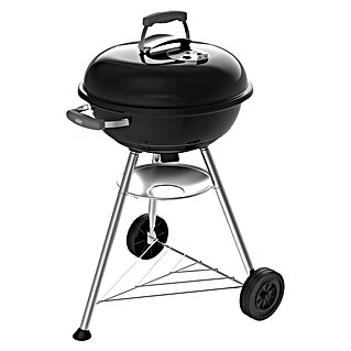 Weber Compact Okrugli roštilj s poklopcem (Promjer površine roštilja: 47 cm, Crna)