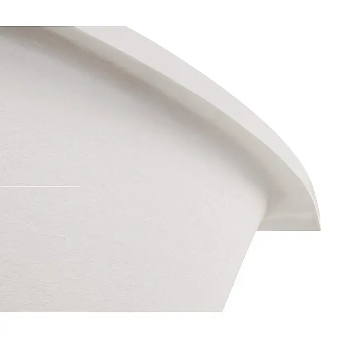 Calmwaters Eckbadewanne Modern Small 2 - Sanitäracryl, Weiß - Detailaufnahme einer Badewanne mit glatter, weißer Oberfläche und abgerundeten Kanten, die ein modernes und sauberes Design präsentiert.