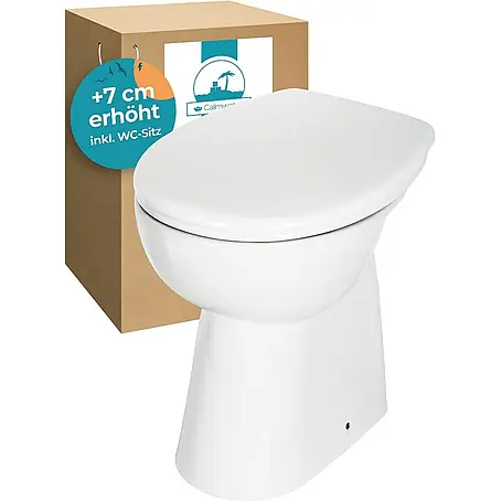 Calmwaters  Stand-WC-Set Spülrandlos mit Erhöhung