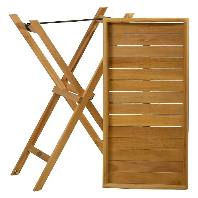 Kai Wiechmann Garten-Beistelltisch - L x B x H: 70 x 35 x 74 cm, Teakholz, Klappbar, Rechteckig, Naturbelassen - Die Wäschespinne aus Teakholz ist eine praktische und stilvolle Ergänzung für jeden Haushalt. Ideal zum Trocknen von Kleidung.