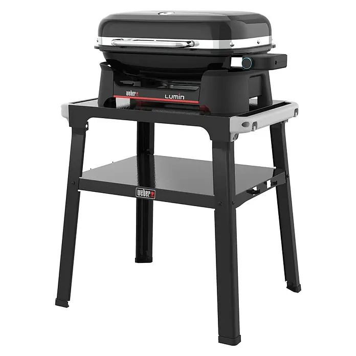 Weber Elektrogrill Lumin mit Grilltisch - Grillfläche (B x T): 49 x 33 cm, 2,2 kW - Der Weber Lumin Elektrogrill mit Standfuß ist ideal für Balkone und kleine Gärten. Das moderne Design und die einfache Bedienung überzeugen.