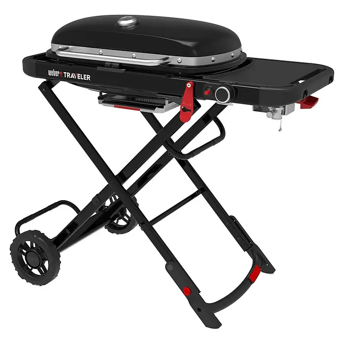 Weber Gasgrill Traveler - Grillfläche (B x T): 63 x 34 cm, 3,8 kW, Anzahl Brenner: 1 Stk. - Abbildung eines Weber Traveler-Grills.