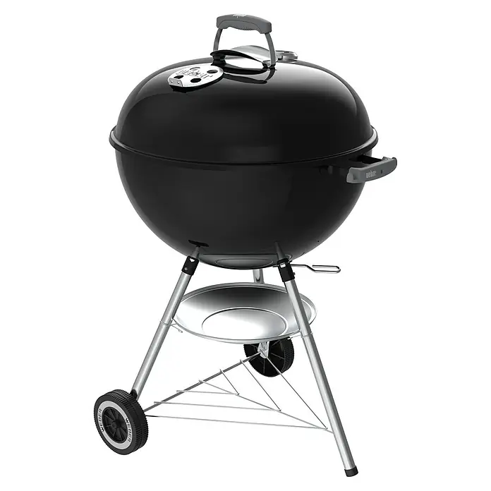 Weber Original Kugelgrill Kettle - Durchmesser Grillfläche: 57 cm, Schwarz - Holzkohlegrill von Weber. Der Kugelgrill in Schwarz mit silbernen Beinen bietet eine große Grillfläche für ein tolles Grillerlebnis.