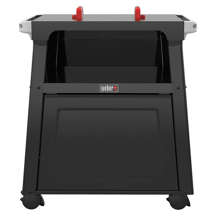 Weber Rollwagen Lumin - Passend für: Weber Lumin Grills, Stahl - Weber Grillwagen für Holzkohlegrills. Robuster Wagen mit Ablagefläche, Grillwerkzeughalter und praktischer Tür für einfachen Zugriff.