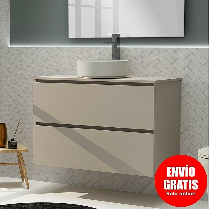 Artysan Conjunto de mueble de baño Harmony Top (Ancho: 100 cm, Visón, 3 pzs.) | BAUHAUS