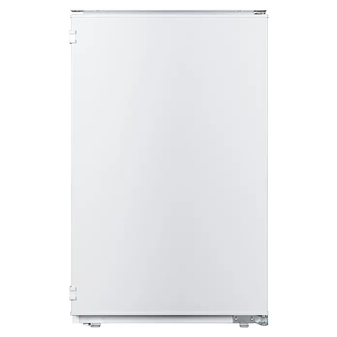 Respekta Tiefkühlschrank Manu GS88-11 - Nutzinhalt Gesamt: 77 l, 54 x 54 x 87,1 cm, Weiß - Nahaufnahme einer weißen Kühlschranktür mit Beschlägen. Das Gerät ist sauber und in gutem Zustand, bereit für den Einbau.