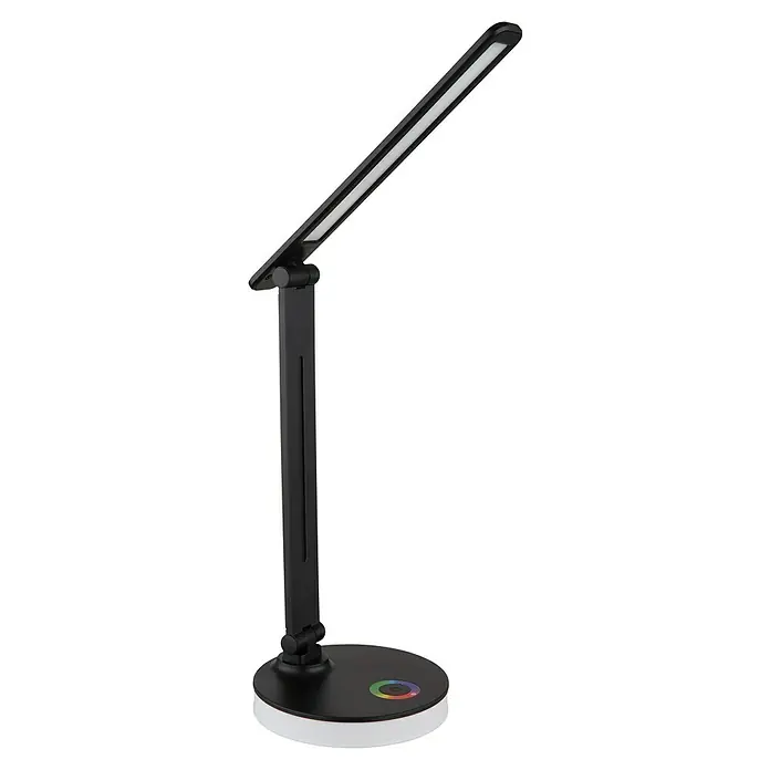 Globo LED-Tischleuchte Geraldo - 5 W, L x B x H: 280 x 150 x 500 mm, Mehrfarbig, Schwarz - Moderne Schreibtischlampe mit LED-Beleuchtung und Farbtemperaturregelung, ideal für Büro und Zuhause.
