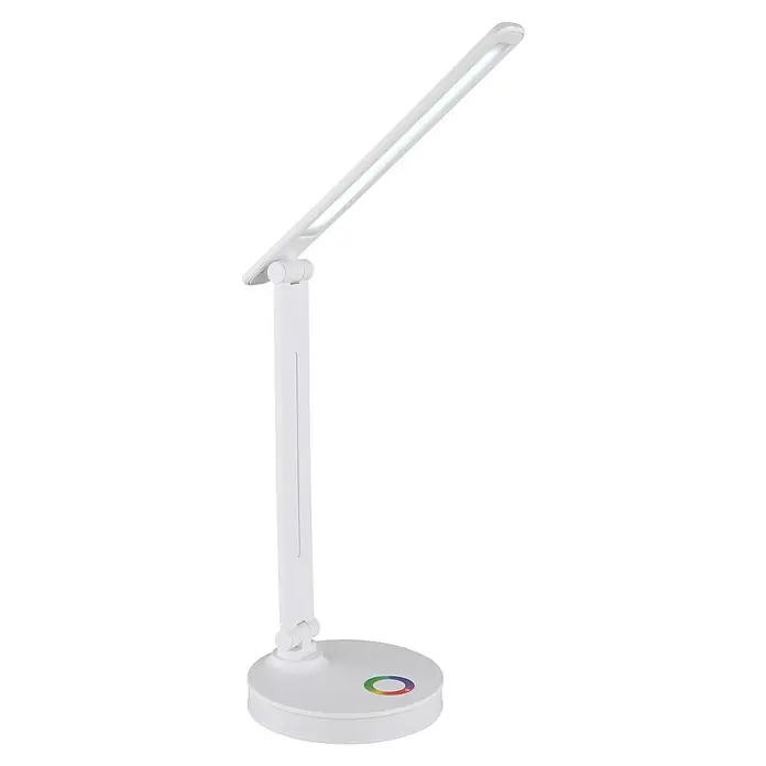 Globo LED-Tischleuchte Geraldo - 5 W, L x B x H: 280 x 150 x 500 mm, Mehrfarbig, Weiß - Weisse LED-Schreibtischlampe mit verstellbarem Arm und Farbtemperatursteuerung für optimales Licht beim Arbeiten oder Lesen.