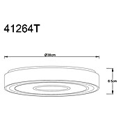 Globo LED-Deckenleuchte rund Astania (Farbe Gehäuse: Weiß, Ø x H: 38 x 6,5 cm, Tunneleffekt mittig, Warmweiß) | BAUHAUS