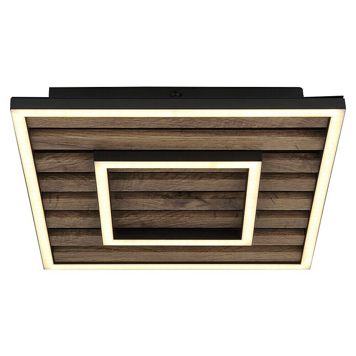 Globo LED stropna svjetiljka Woody  (D x Š x V: 300 x 300 x 60 mm, 18 W, Topla bijela) | BAUHAUS