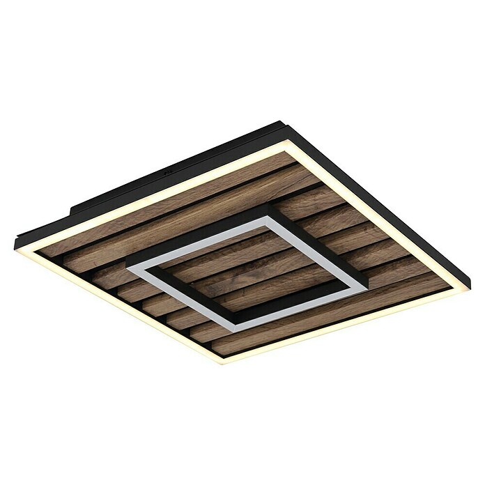 Globo LED stropna svjetiljka Woody  (D x Š x V: 300 x 300 x 60 mm, 18 W, Topla bijela) | BAUHAUS