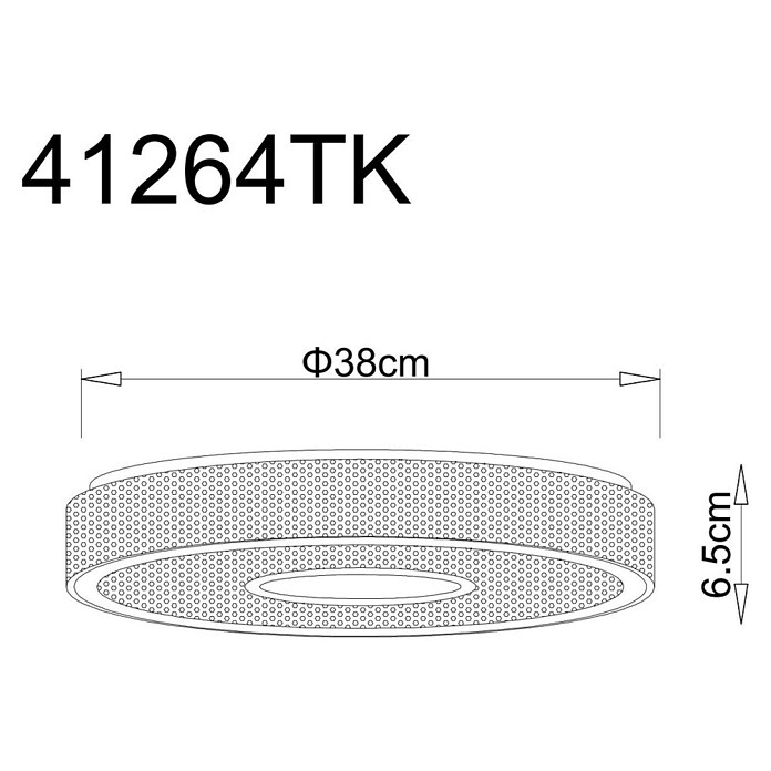 Globo LED-Deckenleuchte rund Astania (Farbe Gehäuse: Weiß, Ø x H: 38 x 6,5 cm, Tunneleffekt mittig, und Kristall-Sand, Warmweiß) | BAUHAUS