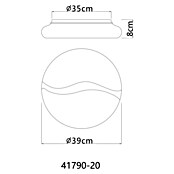 Globo Okrugla stropna LED svjetiljka Leticia  (24 W, Ø x V: 390 x 80 mm) | BAUHAUS