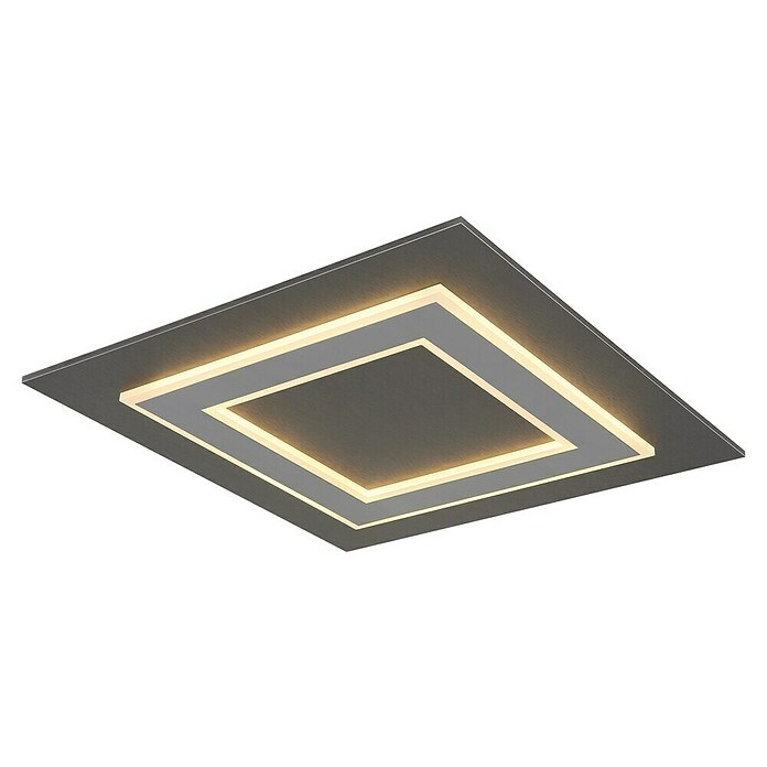Globo LED-Deckenleuchte Jayden (L x B x H: 480 x 480 x 46 mm, quadratisch, Warmweiß, 40 W, Anthrazit) | BAUHAUS