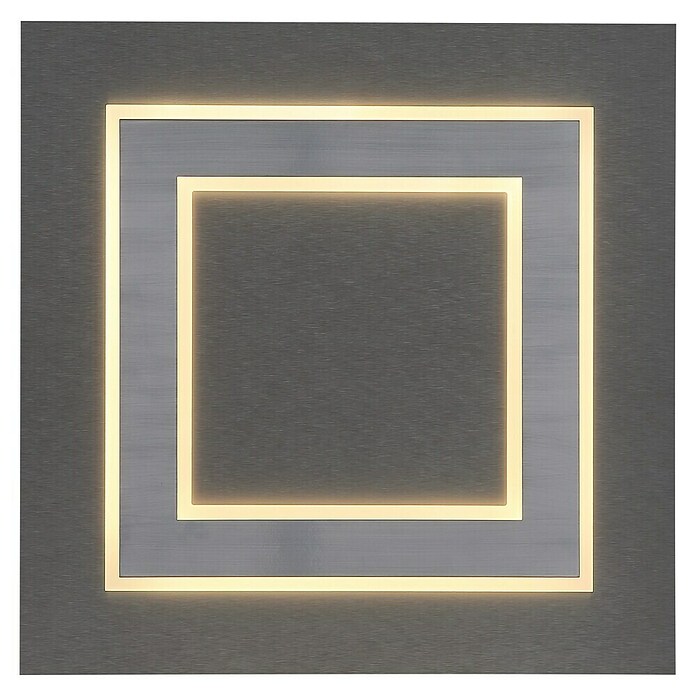 Globo LED-Deckenleuchte Jayden (L x B x H: 480 x 480 x 46 mm, quadratisch, Warmweiß, 40 W, Anthrazit) | BAUHAUS
