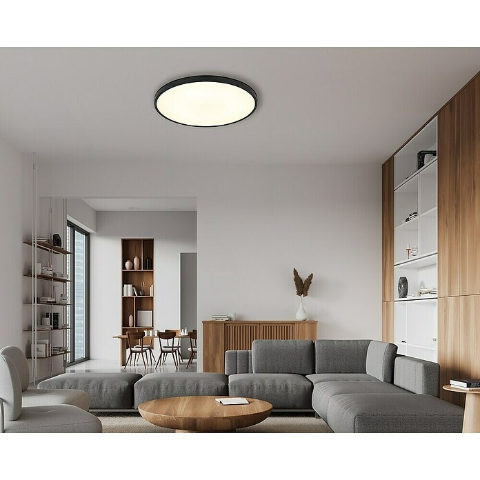 Globo LED-Deckenleuchte rund Nielsen (Schwarz/Matt) | BAUHAUS