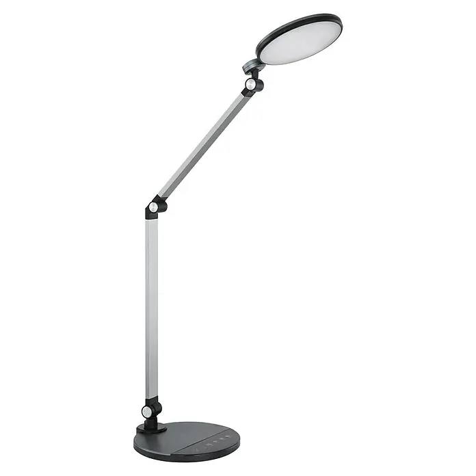 Globo Tischleuchte Konsti - 9 W, L x B x H: 50 x 19,2 x 90,5 cm, Grau/Schwarz - Elegante Schreibtischleuchte mit modernem Design, die perfekte Beleuchtung für jeden Arbeitsplatz bietet. Das Licht ist hell und augenschonend.
