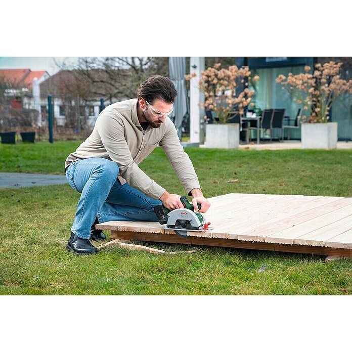Bosch Power for All 18V Sierra circular de batería EasyCirc 48 (18 V, Sin batería, Diámetro hoja de sierra: 150 mm, 4.200 r.p.m.) | BAUHAUS