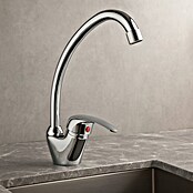Rousseau Grifo de cocina Curve (Cromo, Brillante, Caño alto)