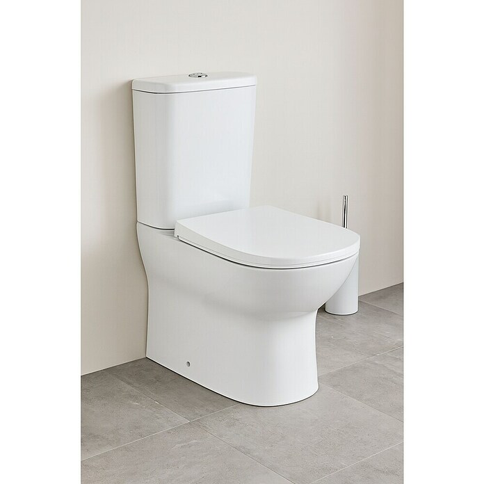 Camargue Pack de WC Oslo (Sin borde de descarga, Salida WC: Horizontal, Blanco) | BAUHAUS