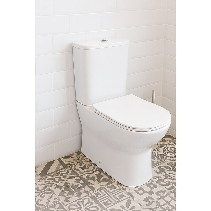 Camargue Pack de WC Malta (Sin borde de descarga, Salida WC: Horizontal, Blanco) | BAUHAUS