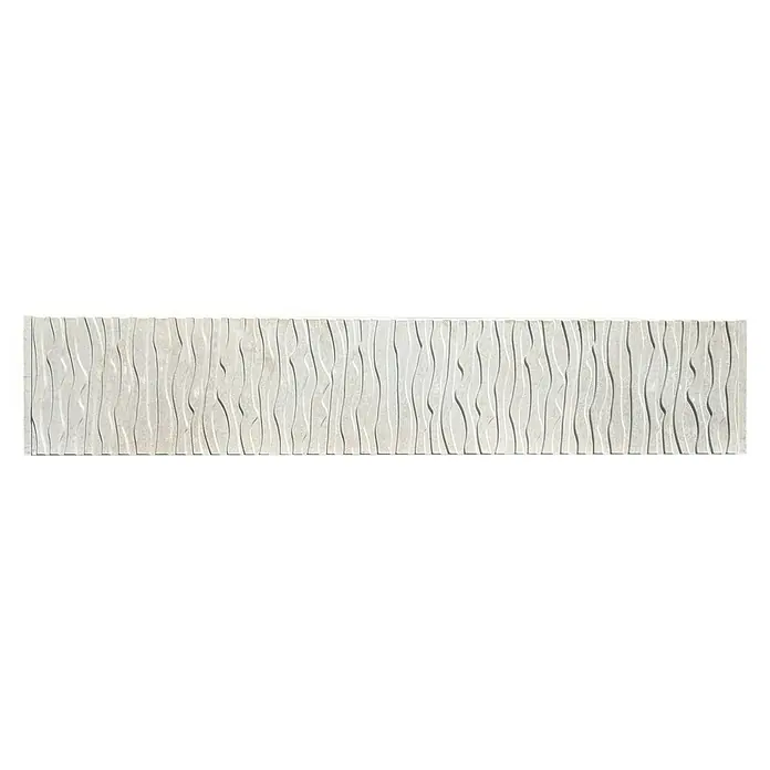 Beckers Betonzaun Zaunelement Standard River Motiv - 200 x 38,5 cm, Beton, Betongrau - Strukturierte Wandverkleidung aus Naturstein mit wellenförmigen vertikalen Linien für eine moderne und elegante Raumgestaltung.