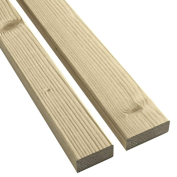 Holzpfosten (L x B x S: 199 x 9 x 4,5 cm, Fichte, Olivbraun) | BAUHAUS