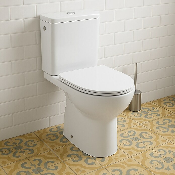 Camargue Pack de WC Viena (Sin borde de descarga, Salida dual, Blanco) | BAUHAUS