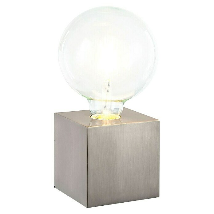 Globo Tischleuchte Leonie (40 W, L x B x H: 100 x 100 x 100 mm, Silber) | BAUHAUS