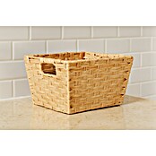 Cesta para el baño alta con asas (L x An x Al: 29 x 24 x 19 cm, Fibras plásticas, Natural) | BAUHAUS