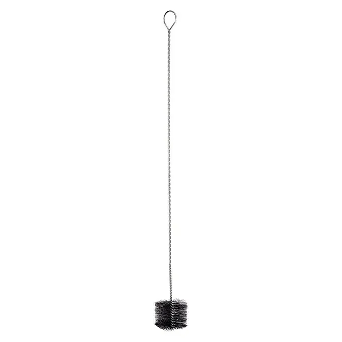 Firefix Ofenrohrbürste - Ø x L: 13 x 120 cm, Geeignet für: Heizkessel - Eine Flaschenbürste mit einem langen, gedrehten Griff und einem runden Bürstenkopf zur Reinigung von Flaschen und Behältern.