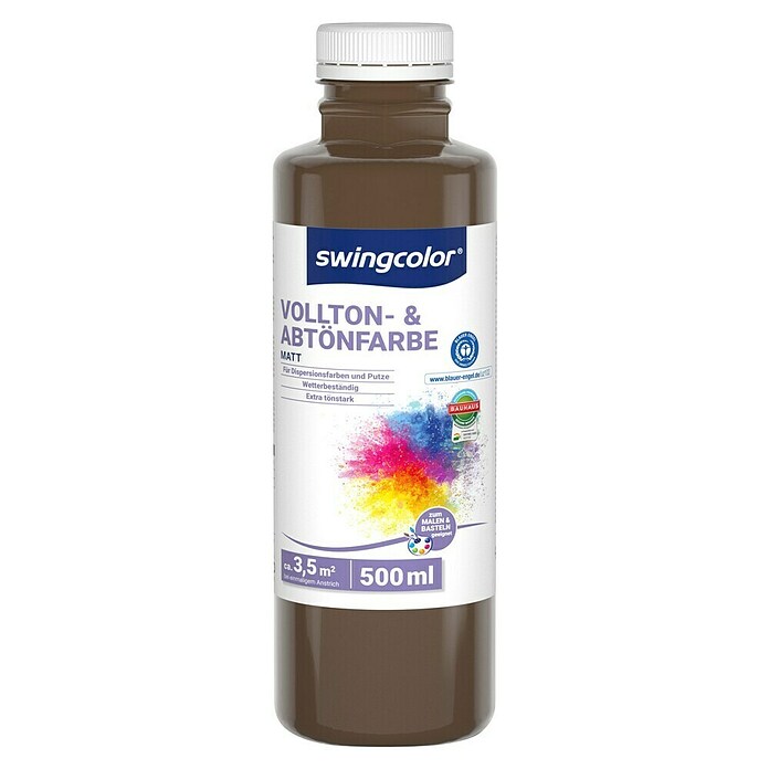 swingcolor Vollton- & Abtönfarbe (Braun, Matt, 500 ml, Konservierungsmittelfrei) | BAUHAUS