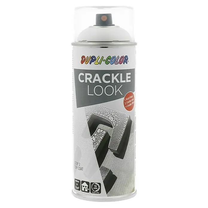 Dupli-Color Spezial-Lackspray Crackle Look - Weiß, Matt, 400 ml - Dose Dupli-Color Crackle Look Sprühlack. Ideal, um Oberflächen einen rissigen, Vintage-Look zu verleihen. 400ml Inhalt für ca. 2m².