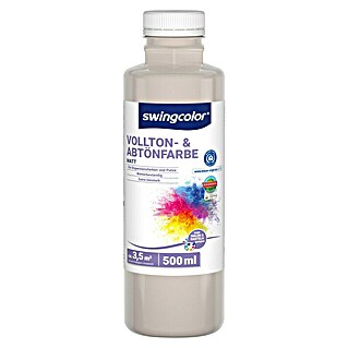 swingcolor Vollton- & Abtönfarbe (Zinngrau, Matt, 500 ml, Konservierungsmittelfrei)