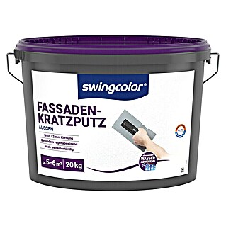 swingcolor Dekoputz Fassaden-Kratzputz (Weiß, Körnung: 2 mm, 20 kg)