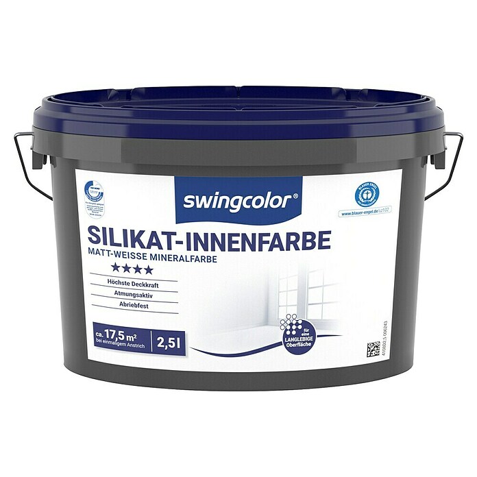 swingcolor Silikat-Wandfarbe (Weiß, Matt, 2,5 l)
