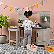Muddy Buddy Matschküche Coffee Corner (100 x 60 x 95 cm, Holz, Warmgrau) | BAUHAUS