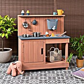 Muddy Buddy Matschküche Mud Expert (80 x 40 x 90 cm, Holz, Puderrosa) | BAUHAUS