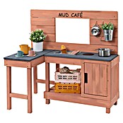 Muddy Buddy Matschküche Coffee Corner (100 x 60 x 95 cm, Holz, Puderrosa) | BAUHAUS