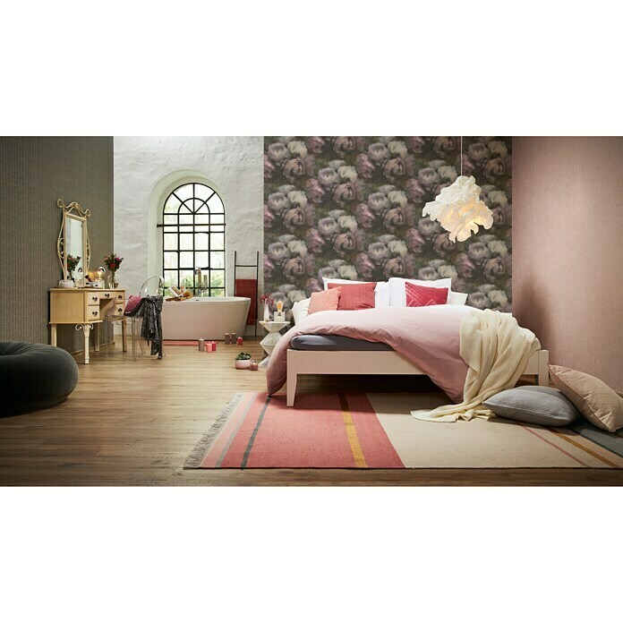 AS Creation New Walls Vliestapete Rose (Flieder, Floral, 10,05 x 0,53 m)