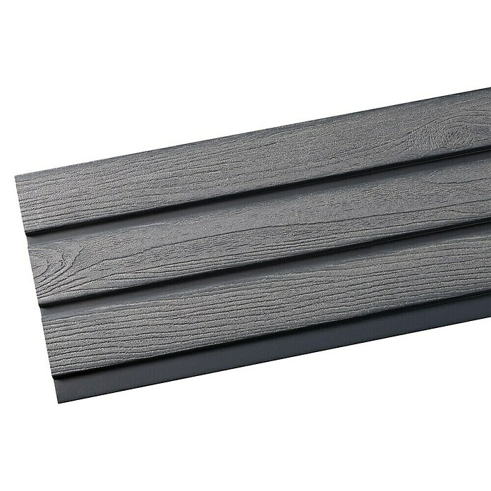 Steckzaun-Element Monza (177,3 x 14 cm, Anthrazit, 2er Pack WPC-Bohlen für Steckzaunsystem) | BAUHAUS