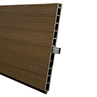 Steckzaun Verona (177,3 x 28 cm, Teak Braun)