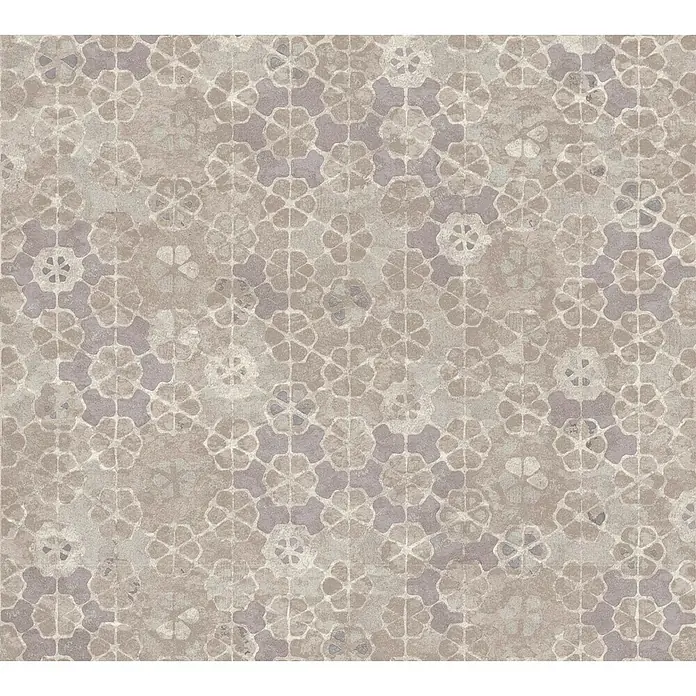 A.S. Création New Walls Vliestapete Mosaik - Beige, Fliesenoptik, 10,05 x 0,53 m - Beige-lila Tapete mit floralem Muster für ein gemütliches Ambiente. Die Vintage-Optik verleiht jedem Raum einen Hauch von Eleganz und Wärme.