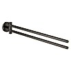 Grohe Essentials Handtuchhalter (2-armig, Hard Graphite, Glänzend)
