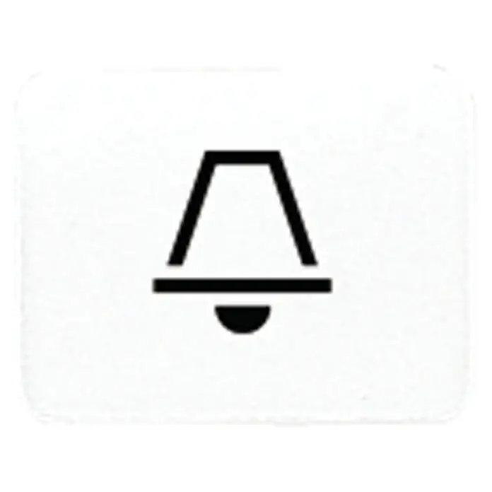 Jung Kalotte 33 L WW - Weiß, Kunststoff, Klingel-Symbol - Ein einfaches schwarzes Glockensymbol.
