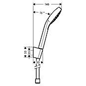 Hansgrohe Brause-Set Croma Select E Vario (Anzahl Funktionen: 3, Durchmesser Handbrause: 11 cm, Chrom/Weiß)