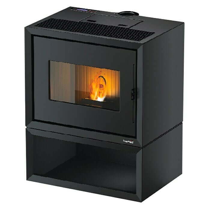 FreePoint Pelletofen (2,68 - 9,36 kW, Raumheizvermögen: 225 m³, Schwarz)