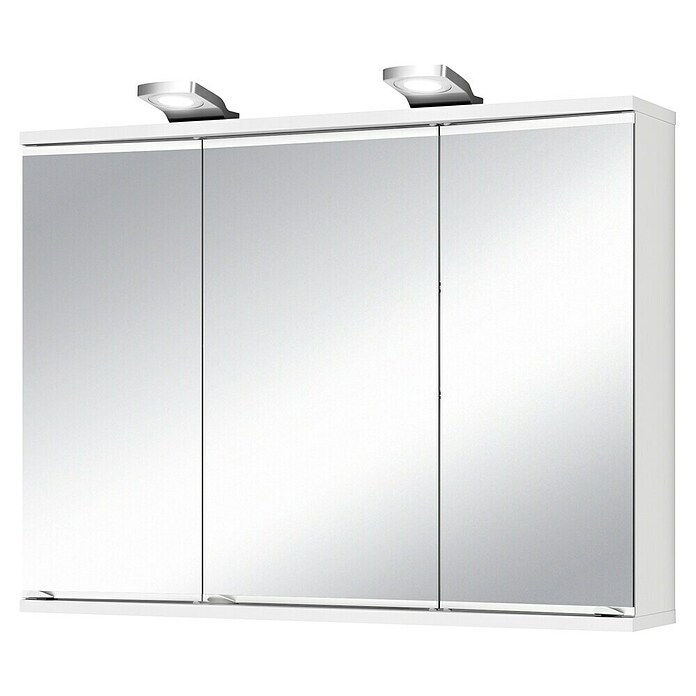 Jokey LED-Spiegelschrank (B x H: 80 x 64 cm, Mit Beleuchtung, MDF, Weiß)